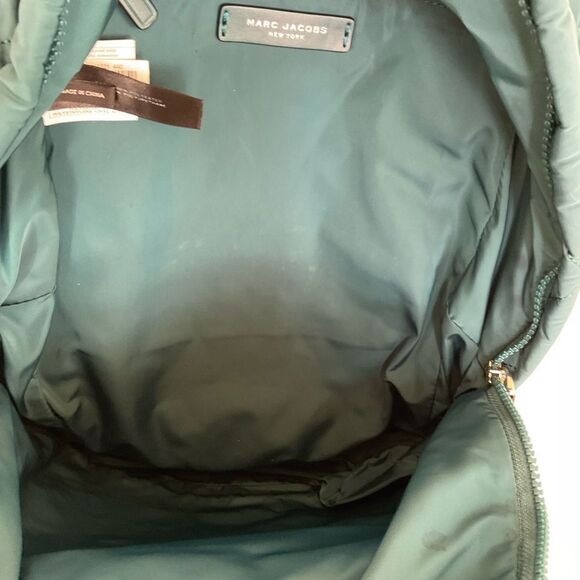 Marc Jacobs Quilted Nylon Backpack Deep Teal Blue - Picture 7 of 13